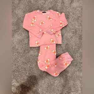 Cozy Pink bow Pajamas